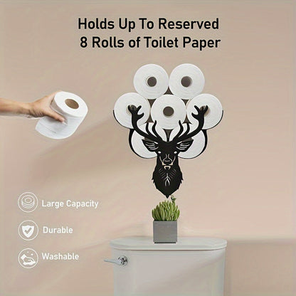 Deer Head Toilet Paper Holder Rack