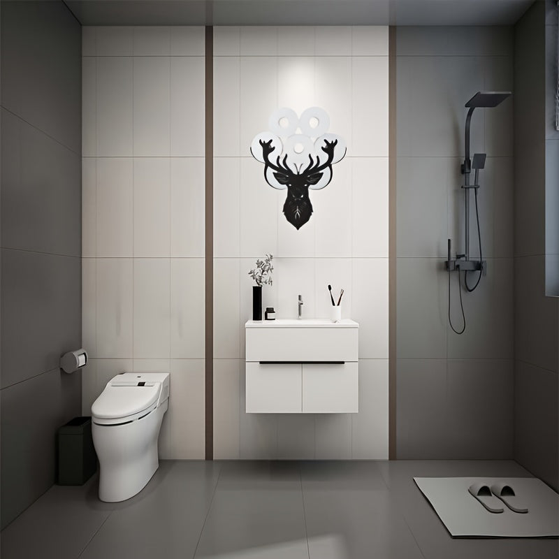 Deer Head Toilet Paper Holder Rack