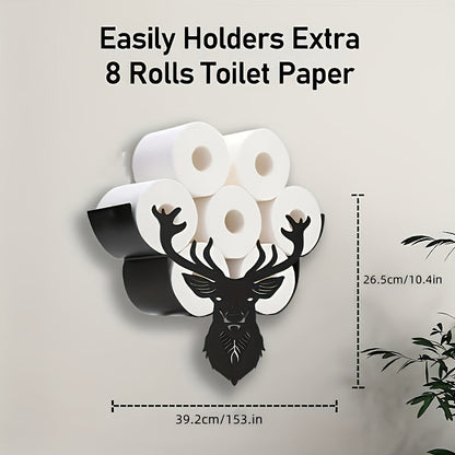 Deer Head Toilet Paper Holder Rack