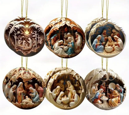 Classic Christmas Nativity Ornaments (1 / 6 / 12 PCs)