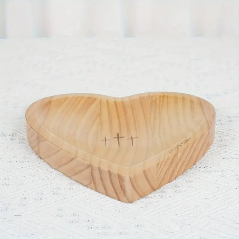 Heart-Shaped Wooden Prayer Bowl