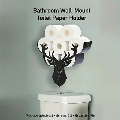 Deer Head Toilet Paper Holder Rack