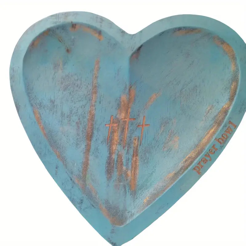 Heart-Shaped Wooden Prayer Bowl