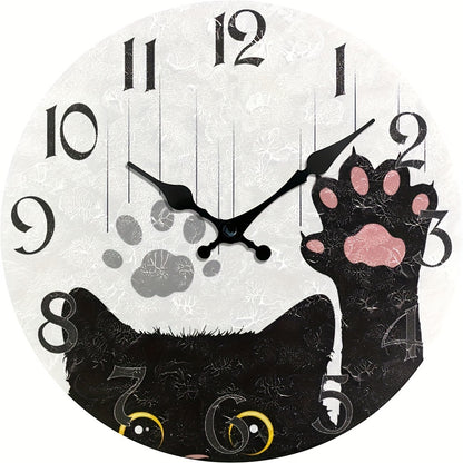 Cute Cat Silent Wall Clock