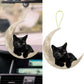 1pcs Cute Little Black Cat Lying On The Moon Hanging Cartoon Pendant Ornaments Ornament Keychain Car Pendant Cute Bag Car K7D6