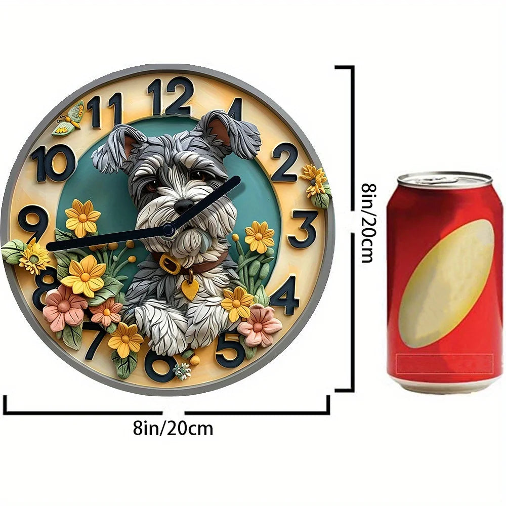 SchnauzerSilen t Wall Clock