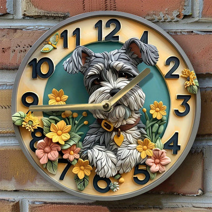 SchnauzerSilen t Wall Clock