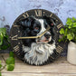 Border Collie Silent Wall Clock