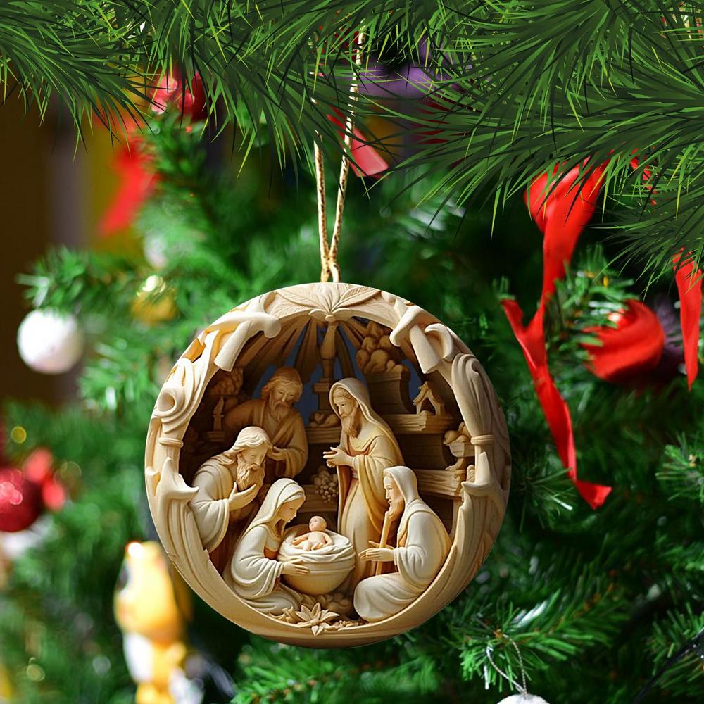 Classic Christmas Nativity Ornaments (1 / 6 / 12 PCs)