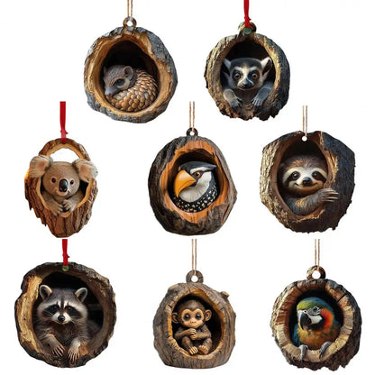 Cute Forest Animals Christmas Ornaments