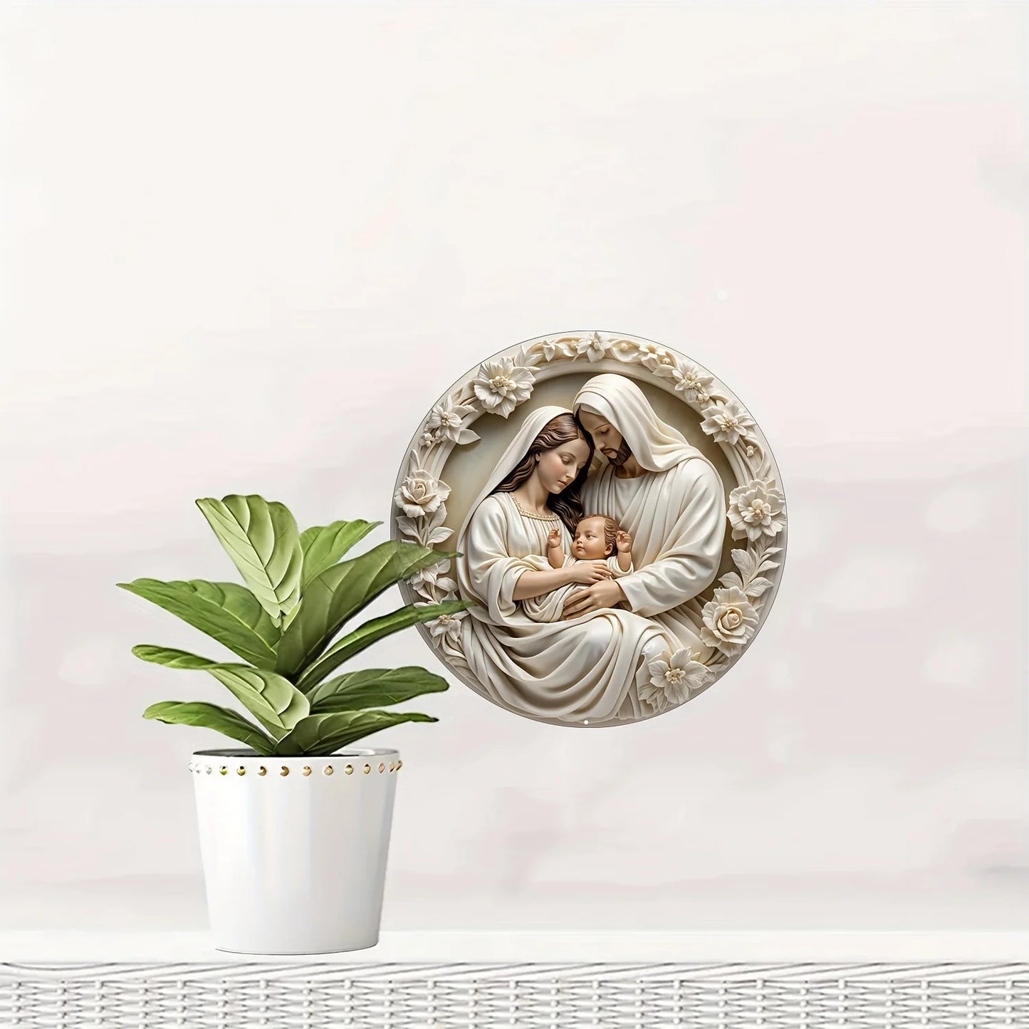 Holy Family / Nativit Flat 3D Ornament