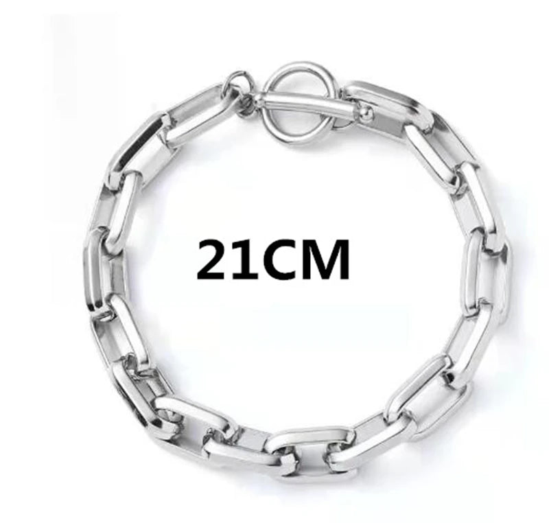 Titanium Steel Chain-Link Bracelet