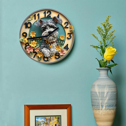 SchnauzerSilen t Wall Clock