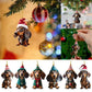 New Christmas 2D Fun Dachshund Dog Pendant Car Rearview Mirror Pendant Car Interior Accessories Christmas Tree Decor for Party