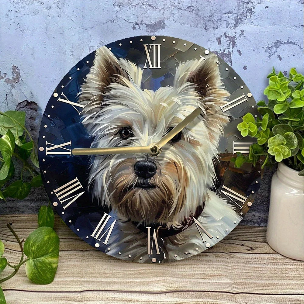 West Highland White Terrier Silent Wall Clock