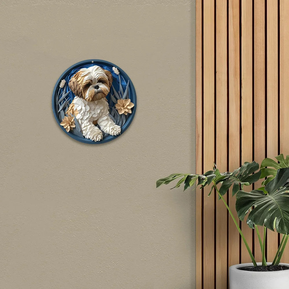 Pug Dog Flat 3D Ornament