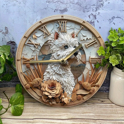 West Highland White Terrier Silent Wall Clock