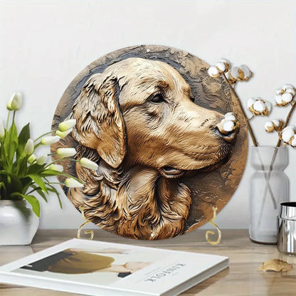 Golden Retriever Flat 3D Ornament