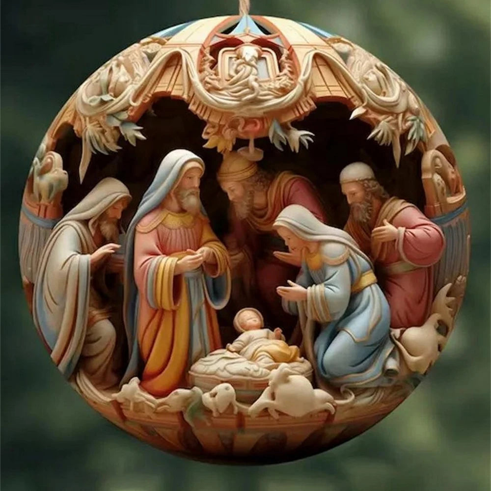 Classic Christmas Nativity Ornaments (1 / 6 / 12 PCs)