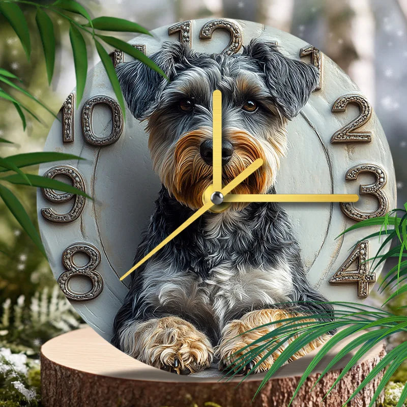 Schnauzer Silent Wall Clock