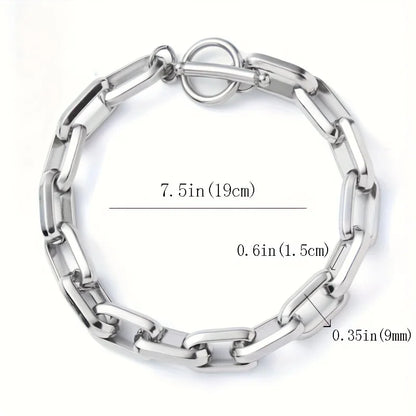 Titanium Steel Chain-Link Bracelet