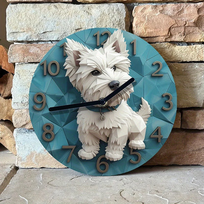 West Highland White Terrier Silent Wall Clock