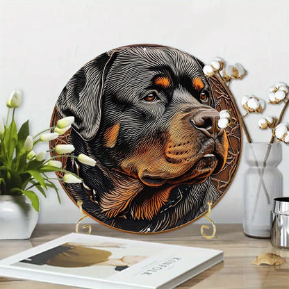 Rottweiler Dog Flat 3D Ornament