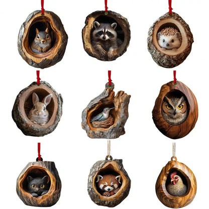 Cute Forest Animals Christmas Ornaments