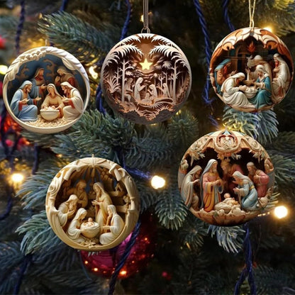 Classic Christmas Nativity Ornaments (1 / 6 / 12 PCs)