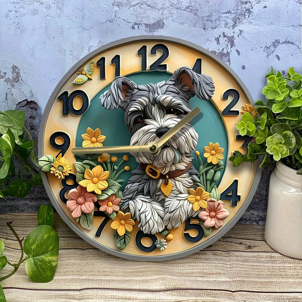 SchnauzerSilen t Wall Clock