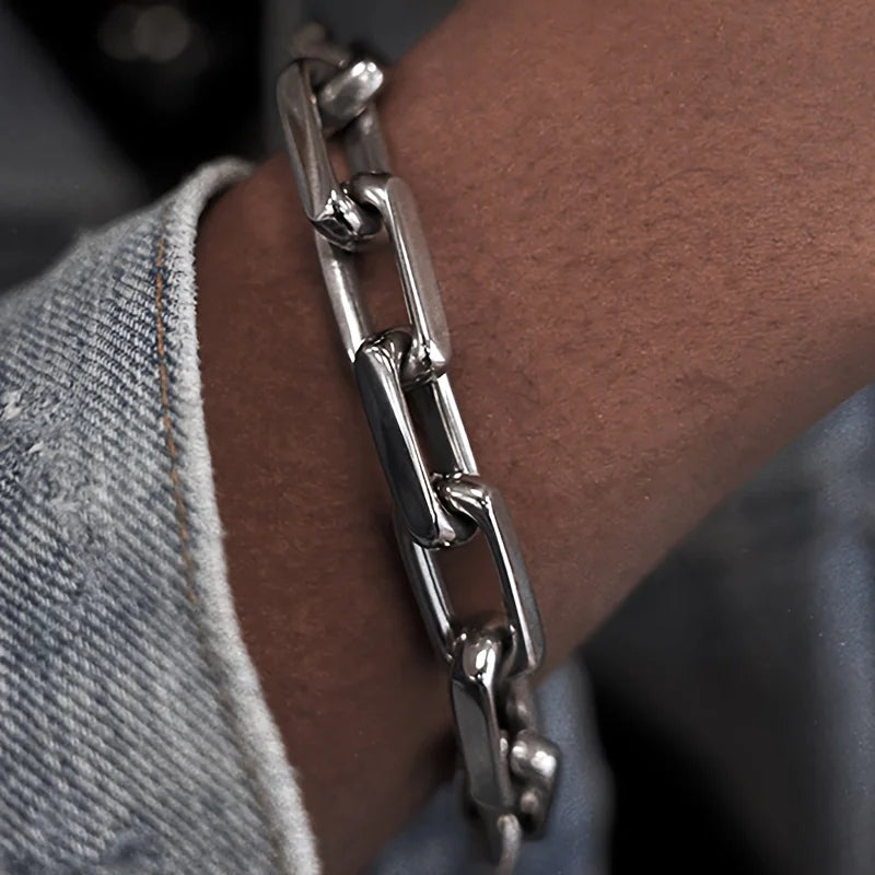 Titanium Steel Chain-Link Bracelet