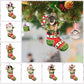 2D Christmas Dog Hanging Ornaments Cartoon Decorative Xmas Tree Dog Charms Dog/Cat Shape Acrylic Puppy Acrylic Pendant