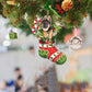 2D Christmas Dog Hanging Ornaments Cartoon Decorative Xmas Tree Dog Charms Dog/Cat Shape Acrylic Puppy Acrylic Pendant