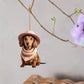 Cute Dachshund Acrylic Pendant Versatile Charm Puppy Keychain For Car Mirrors,Backpacks,Home,Festive Party,Gift Universal Decor