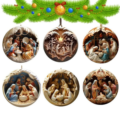 Classic Christmas Nativity Ornaments (1 / 6 / 12 PCs)