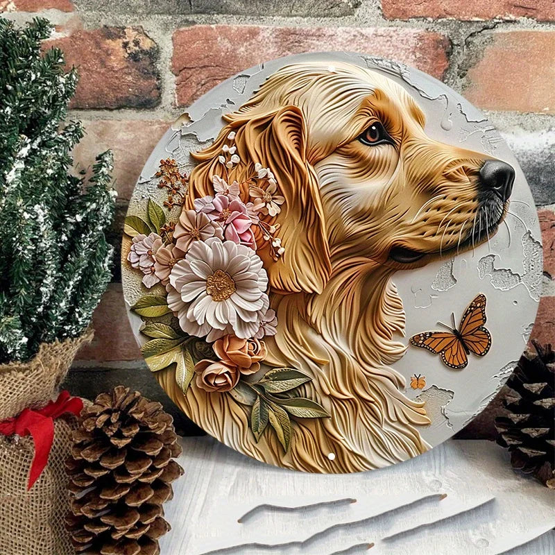 Golden Retriever Flat 3D Ornament