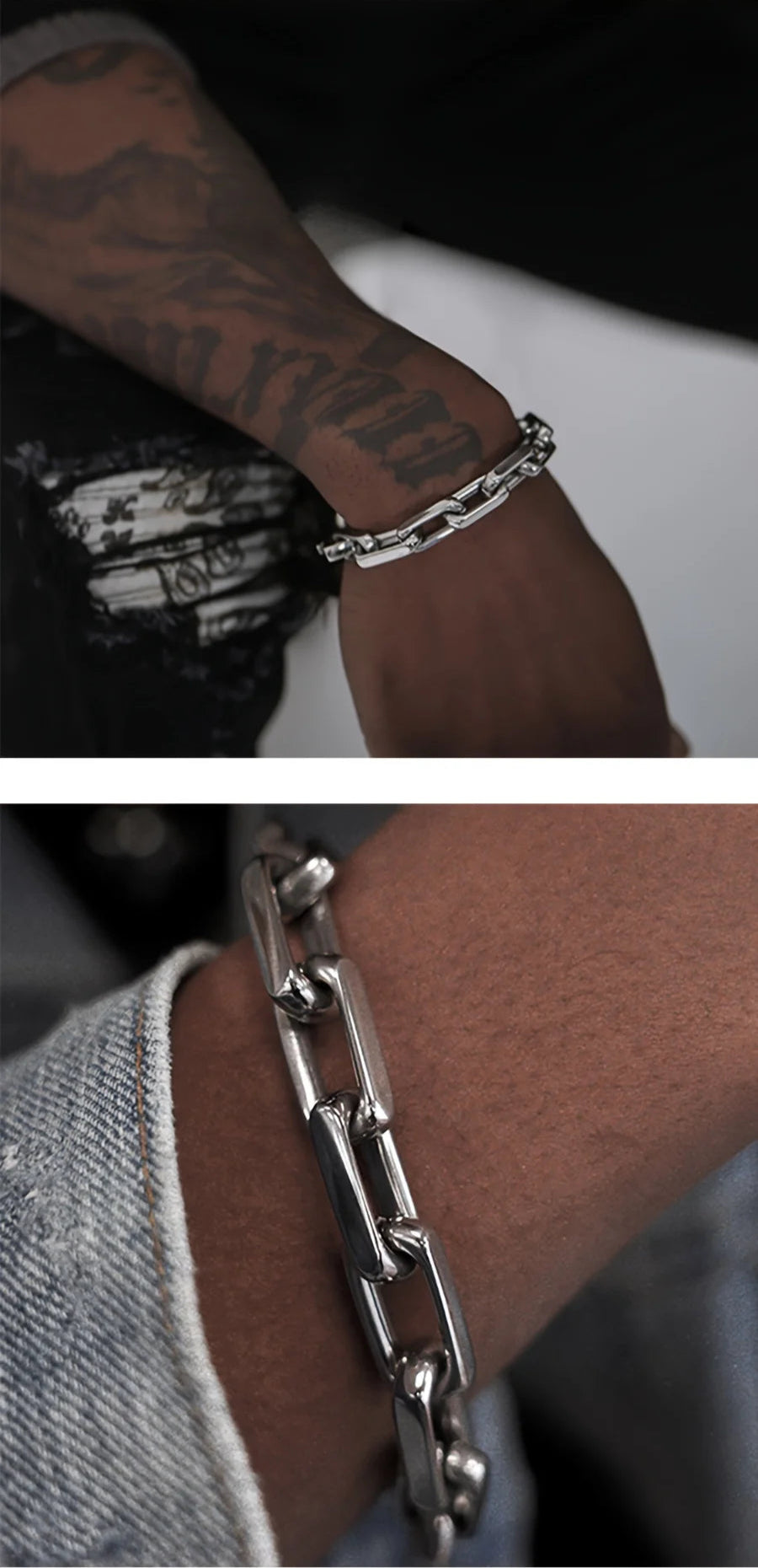 Titanium Steel Chain-Link Bracelet