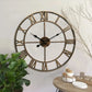 Classic Roman Numeral Metal Wall Clock