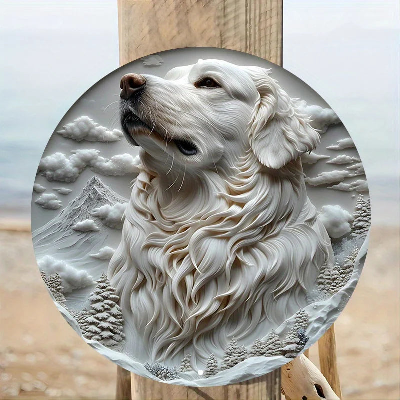 Great Pyrenees Dog Flat 3D Ornament