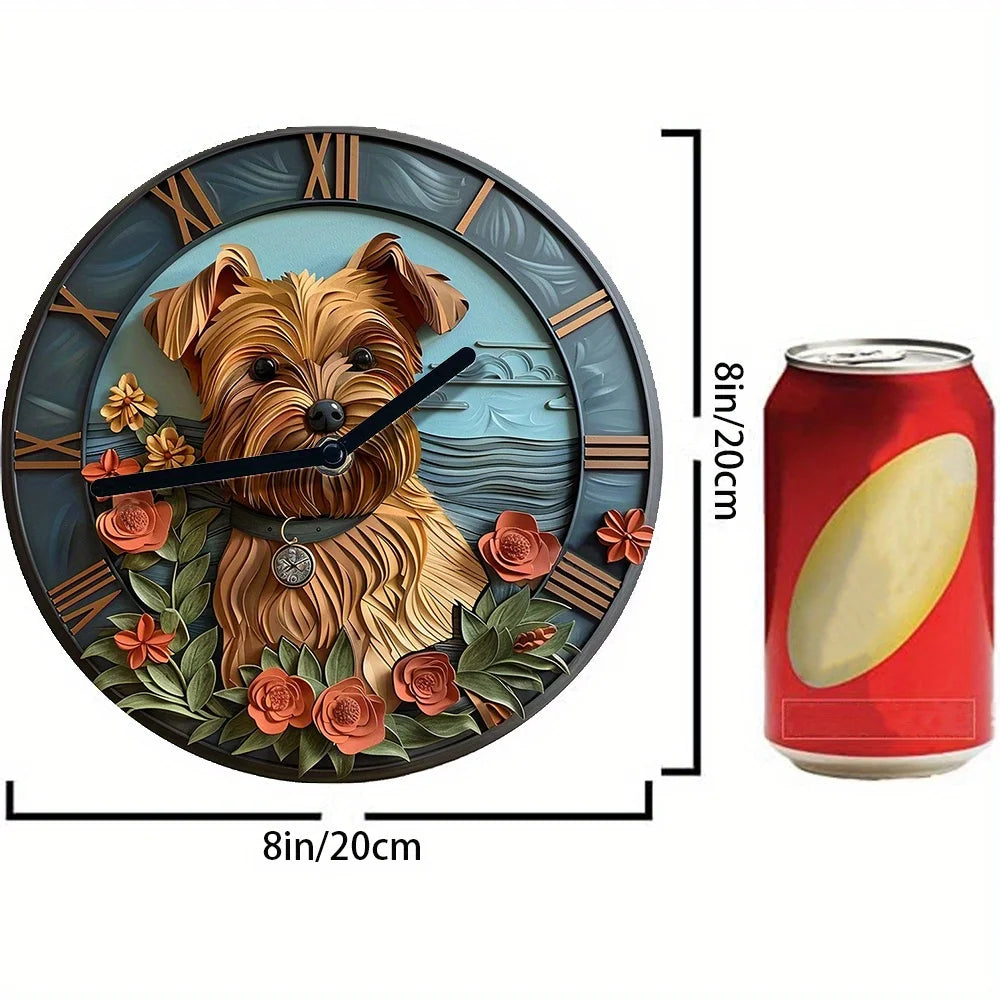 Yorkshire Terrier Silent Wall Clock