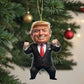 Cartoon Trump Pendant Christmas Tree Pendant Acrylic Funny Donald Trump Pendant Keychain for Car Doll Hanging Xmas Tree Pendants