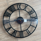 Classic Roman Numeral Metal Wall Clock