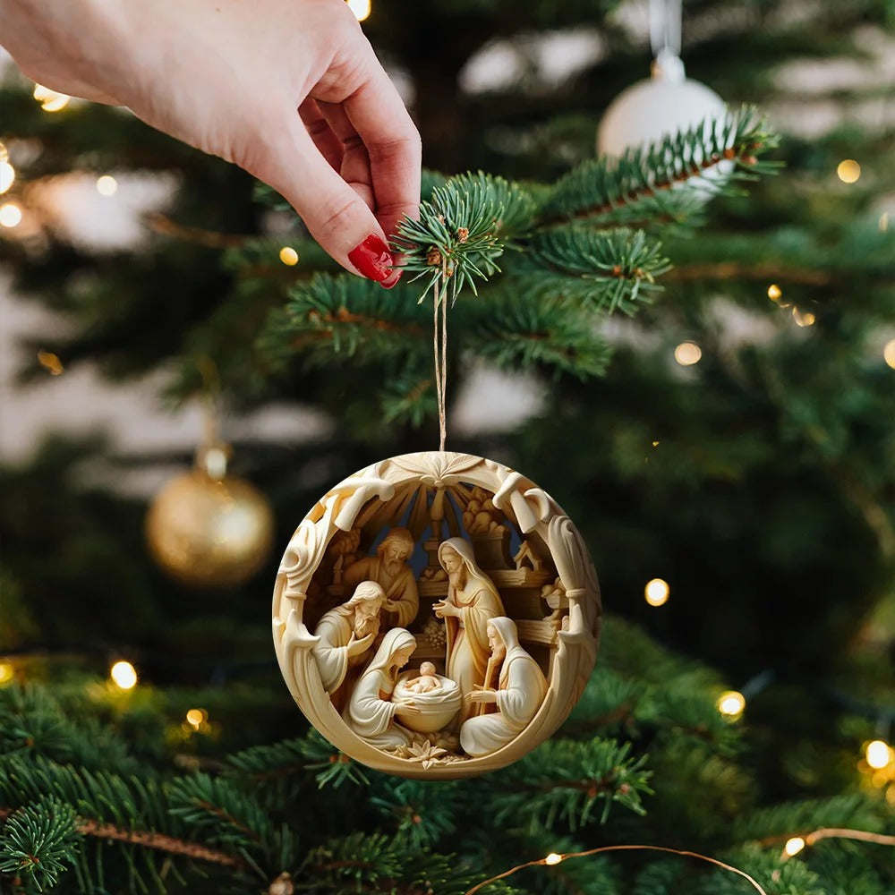 Classic Christmas Nativity Ornaments (1 / 6 / 12 PCs)