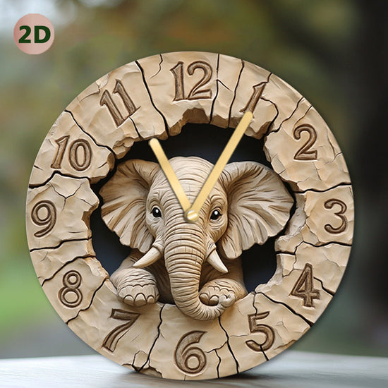 Creative Elephant Wall Clock  Silent  Stylish Decor Gift